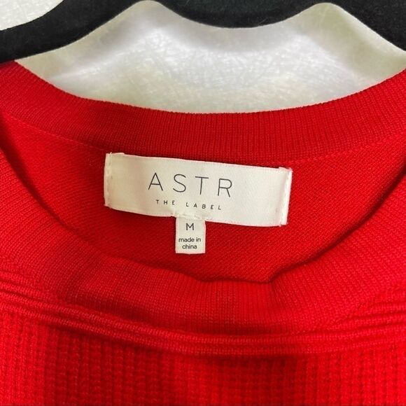 𝅺astr The Label Crop Top Knit Bodycon Skirt Set Red M - Picture 3 of 9